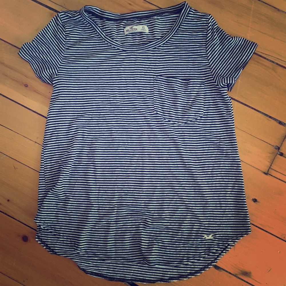 striped pocket tee